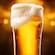 A pint of frothy beer